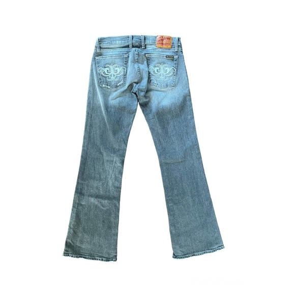 Vintage Lucky Brand Dungarees Royale Lil Maggie Gray Boot Cut Jeans Size 29 - Picture 2 of 6